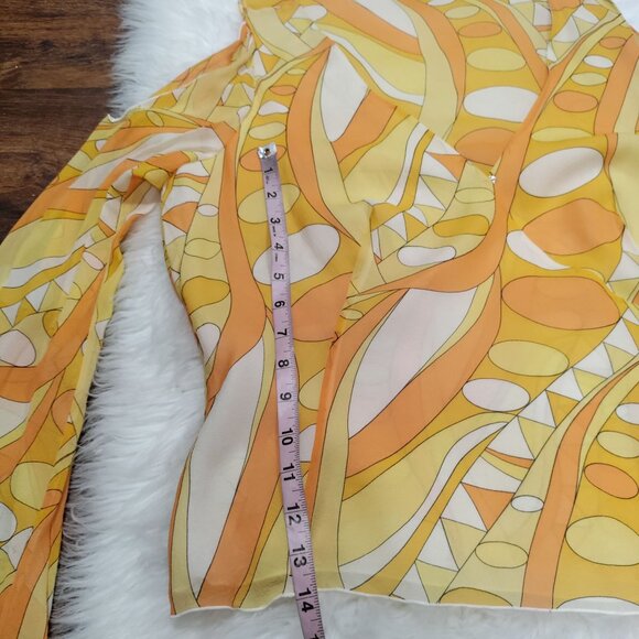 Identity By Lord & Taylor Vintage Silk Retro Cold Shoulder Blouse Size 16 NWT - Picture 13 of 15